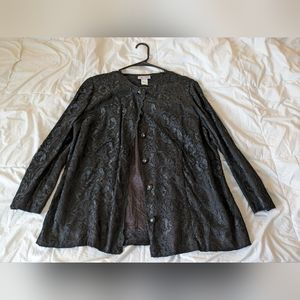 Rare Vintage 1960s Amy Adams Black Lace Top